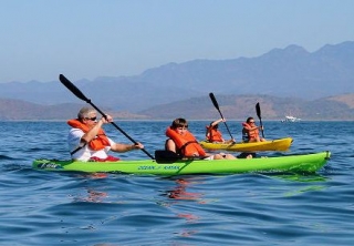  Kayaks in the sea